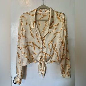 Aritzia Wilfred Front Tie Blouse